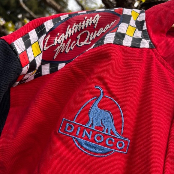 Men's Biker Disney Pixar Cars Lightning Mcqueen Racing Red Jacket Size XS New - Picture 9 of 16